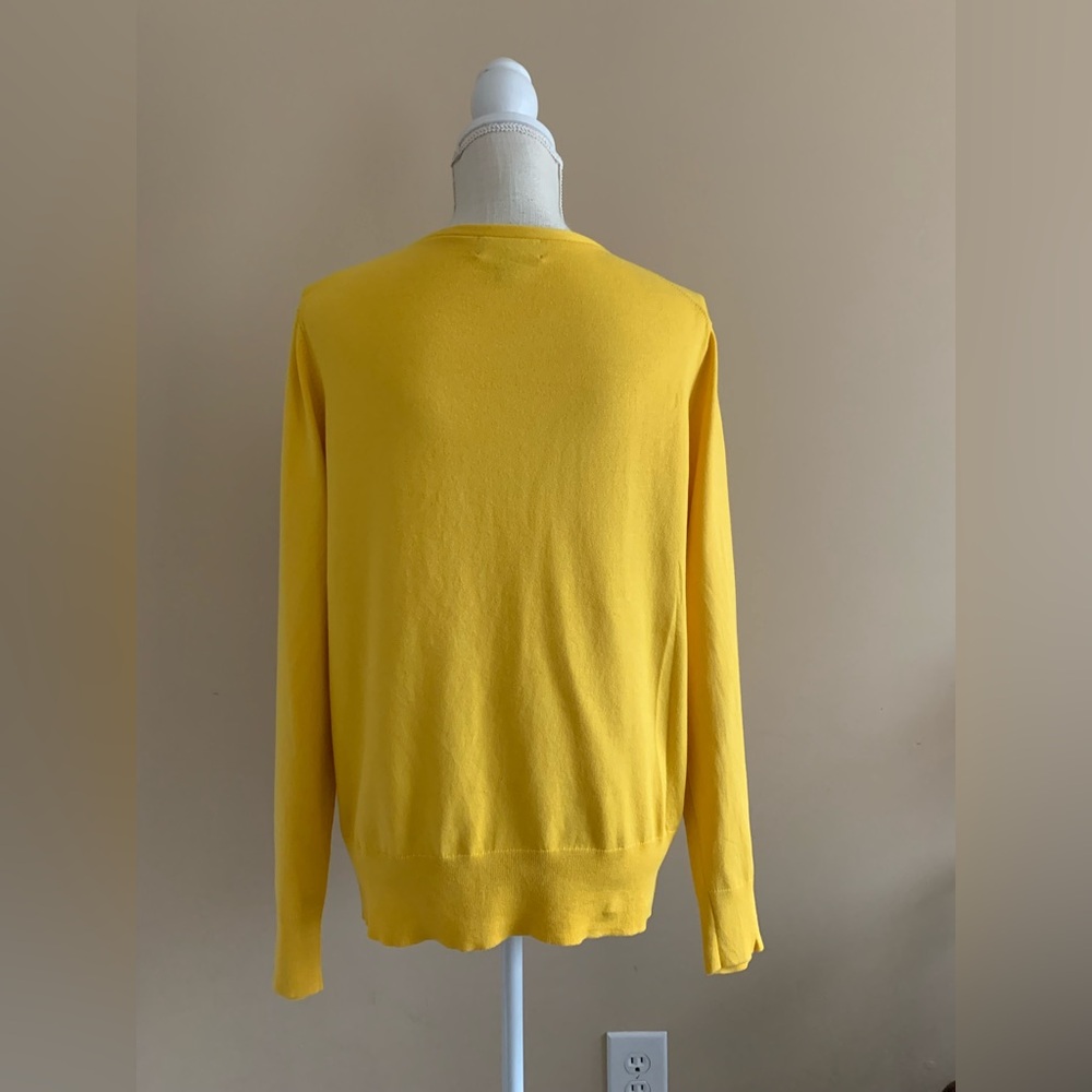 Lands End Yellow Button Cardigan - Picture 7 of 8